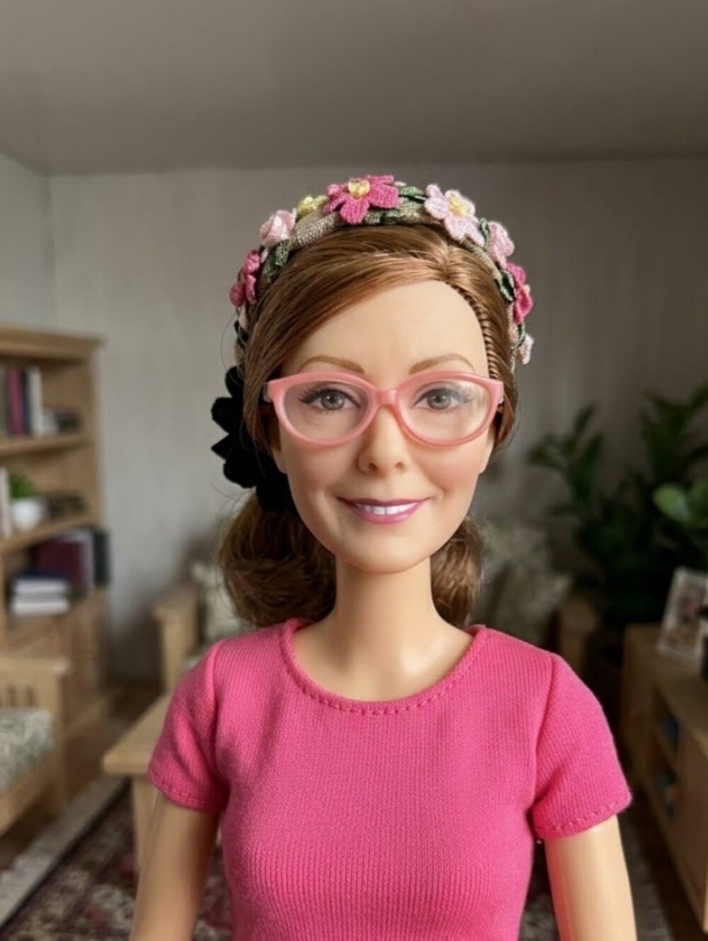 Women’s Coral Cat-Eye Glasses with Zebra-Print Temples +2.50 manification Reader - Picture 6 of 7